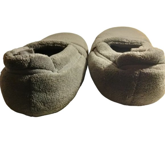 Dearfoam Mens Slippers Gray Fleece XL Size 13 14 - Picture 5 of 8